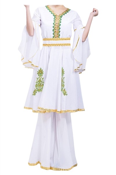 Custom-made Hui performance costumes Order women's costumes for Xinjiang dance costumes Muslim Uyghur clothes Minority dance costumes Hui performance costumes SKDO013 detail view-1